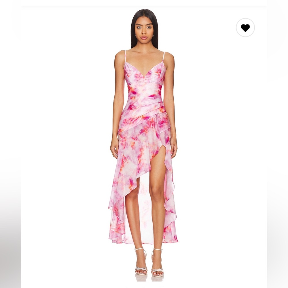 Bardot Sorella Midi Dress in Pink Tie Dye